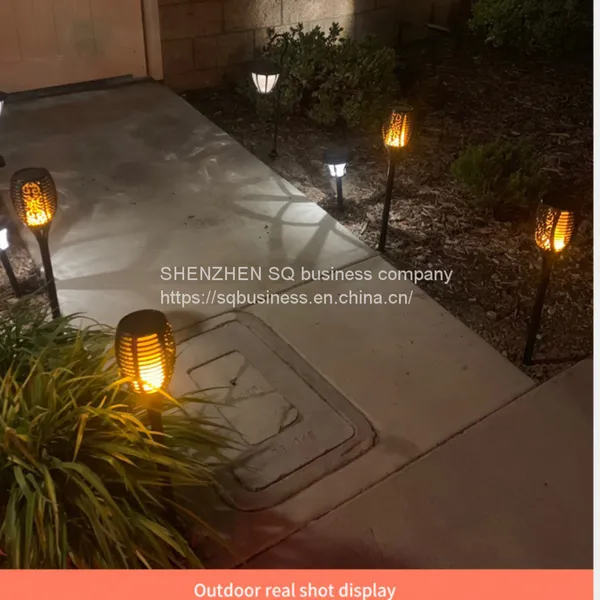 12 LED MINI Torch Lights Flame Effect Light Realistic Dancing Flames Lamp Solar Torch Light With Flickering Flame photo-5