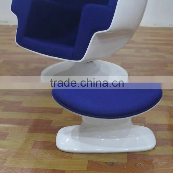 Fiberglass Luxury Living Room Furniture Blue Egg Chair photo-4