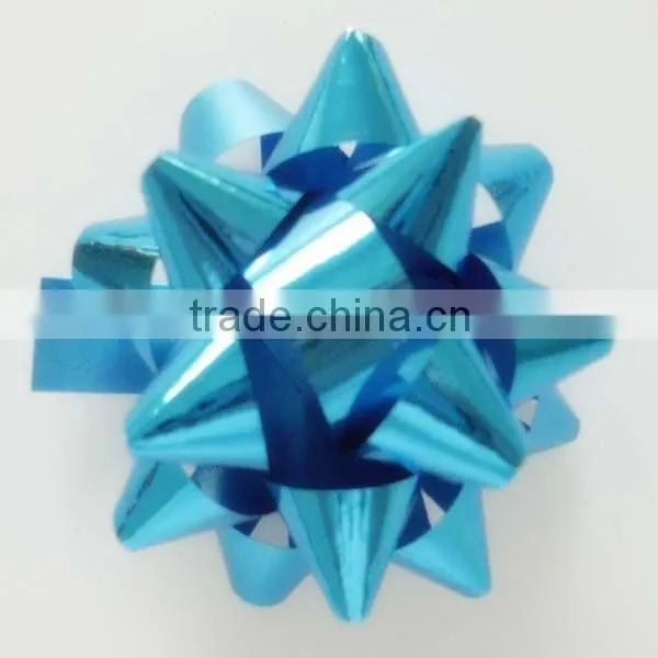 Gift Deluxe Fancy PET Bow For Festive Decoration Package/Matte Metallic Ribbon Star Bow/holiday Decortion Star Bow photo-4