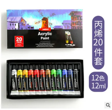 Art Supplies 24 Colors Non-toxic for Canvas Painting Acrylic Paint Artist Set photo-5