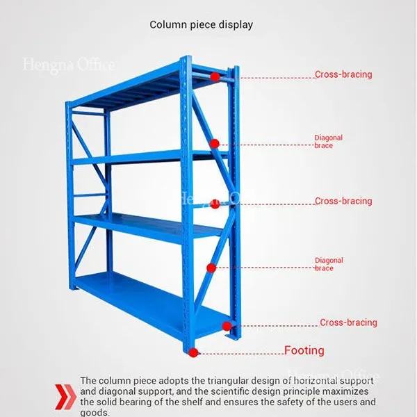 Multi-functional Steel Shelving HN-WB103 for Home Workshop & Basement, 400kg Capacity, Rivet Style Tool Storage, KD Structure for Cost Saving photo-5