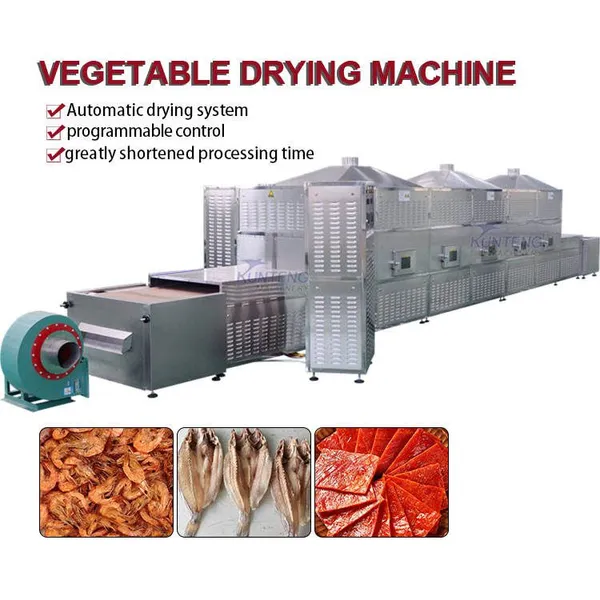 Industrial Microwave Seafood Sterilizing Machine Fish Shrimp Squid Maturation Dryer Meat Dehydrator Processing Plant EPC
