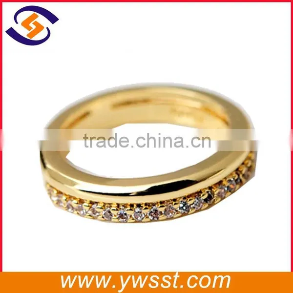18k Gold Jewelry Diamond Wedding Fashion Man Ring