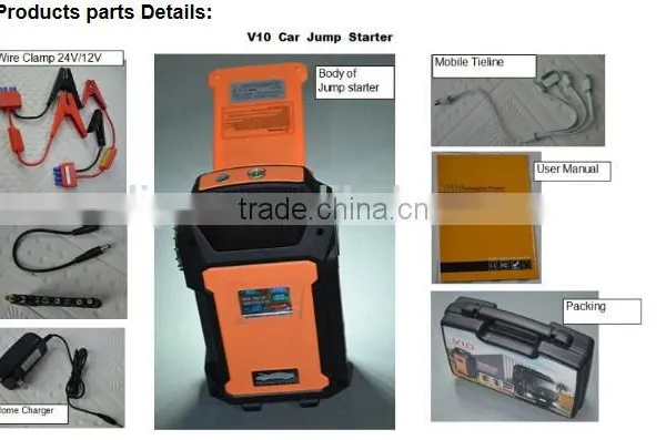 CE FCC ROHS Approved 24000mah 500AMP 12V 24V Sedan and Vehicle Use Car Jump Starter Power Bank OEM photo-3