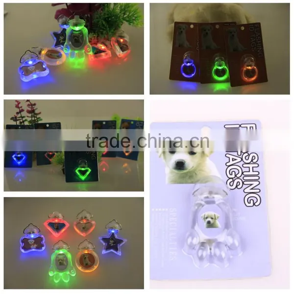 Wholesale Mixed Batch LED Dog ID Tags Luminous Glow Jewelry Pet Pendant photo-5