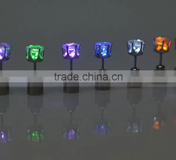 Bling LED Ear Studs Ring Shinning Light photo-2