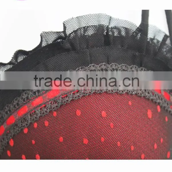 Red Dot Black Sexy Lace Mature Woman Lingerie,transparent Sexy Lingerie photo-6