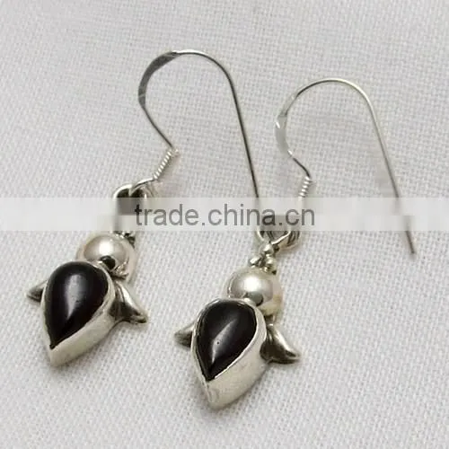 Little Garnet 925 Sterling Silver Earring, Silver Jewelry, Indian Silver Jewelry photo-3
