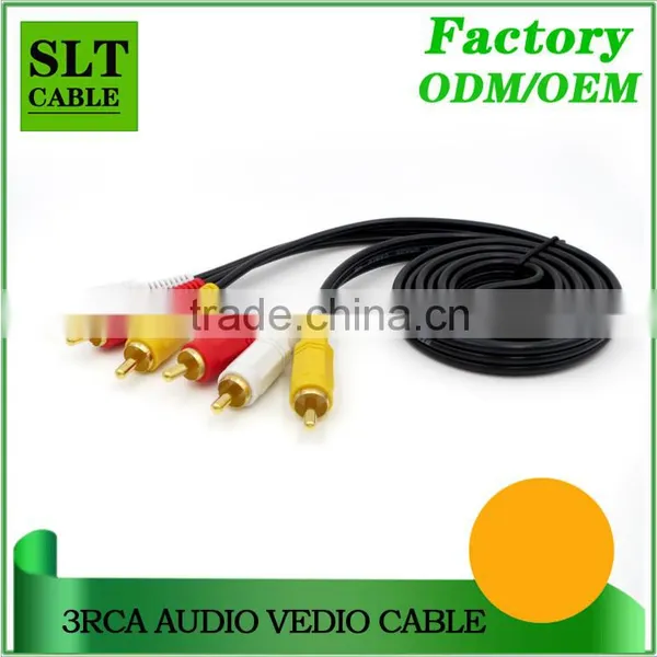 SLT Hot Sell 3RCA TO 3RCA Stereo Audio Video Cable photo-5