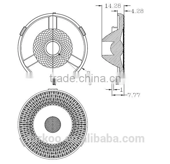 Edison Heat Resistance Led Lens New Product 45mm 15degree DK4515-JC-4S photo-2