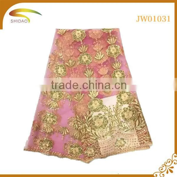 Wholesale High Quality Latest Chinese Decorative Embroidery 3D Patterned Silk Fabric for Curtains and Dress photo-3