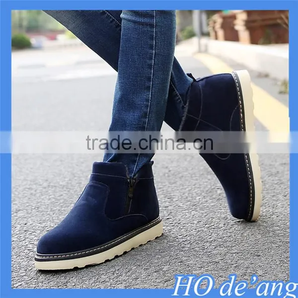 2015 New Fashion Men's Boots Wholesale Male Snow Boots Low Tube Boots Warm Winter Velvet Boots MHo-117 photo-2