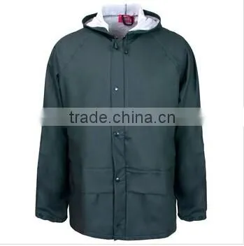 EN20471 2016 Green 100% Polyester 3M Reflective Raincoat Quality Choice photo-2