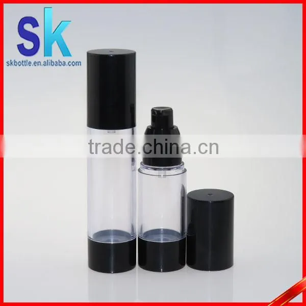 Nice Black Color Plastic Lotion Pump Cosmetic Airless Bottle 30ml 50ml photo-4
