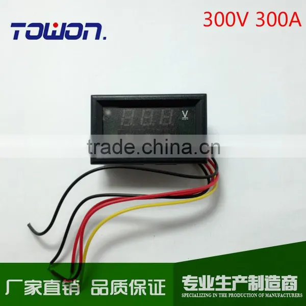 YB27VA DC 0-300V/300A Red/Blue Voltmeter Ammeter 2in1 Volt Amp Panel Meter for Car Motorcycle and DIY Ect photo-5
