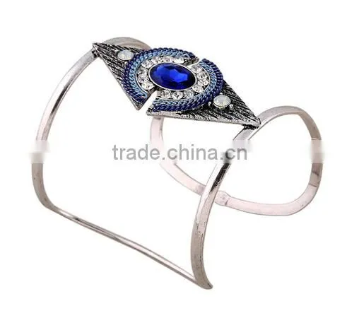 Fashion Bohemian Women's Tribal Crystal Handmade Cuff Bracelet/ photo-2