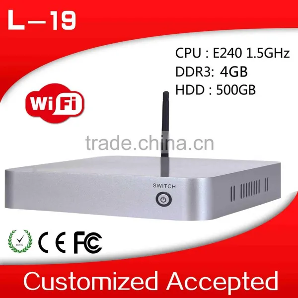 Factory price nuc computer 5200u barebone barebone mini pc L19 E240 Support 3G and WiFi (LBOX-525) 4G RAM 16G SSD