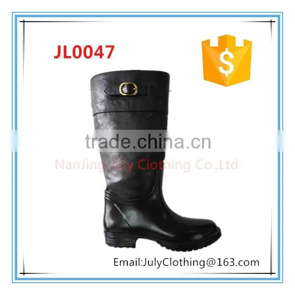 Women's Mid Calf Rubber Rain Boots Water Shoes