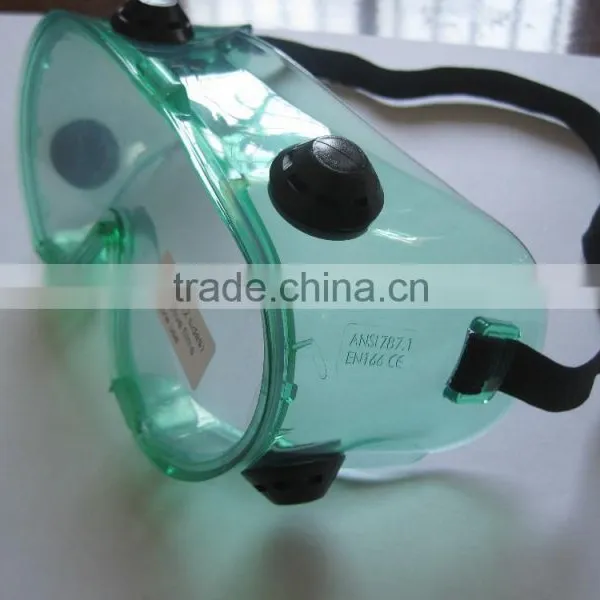 Replaceable Lens Medical Security Goggles PVC Security Goggles EN 166 PC Lens Security Goggles Green Security Goggles for Sales photo-3