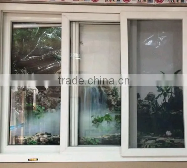 Horizontal Opening Pattern Aluminum Blind Inside PVC Double Glass Window photo-5