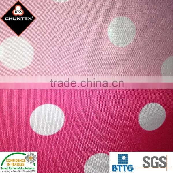 Water Proof Polyurethane Coated Polyester Pongee Printed Fabric