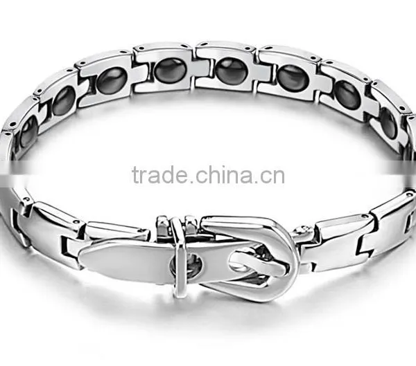 MT036 Fashionable Jewelry Bio Magnetc Energy Bracelet 316L Stainless Steel Bracelet