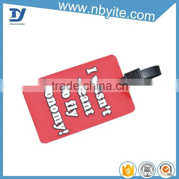 Soft PVC Travel Luggage Standard Size PVC Luggage Tag Suitcase Name Tag photo-5