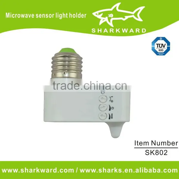 SK802 E27 automatic light sensor, motion sensor light holder.adjustable light sensor