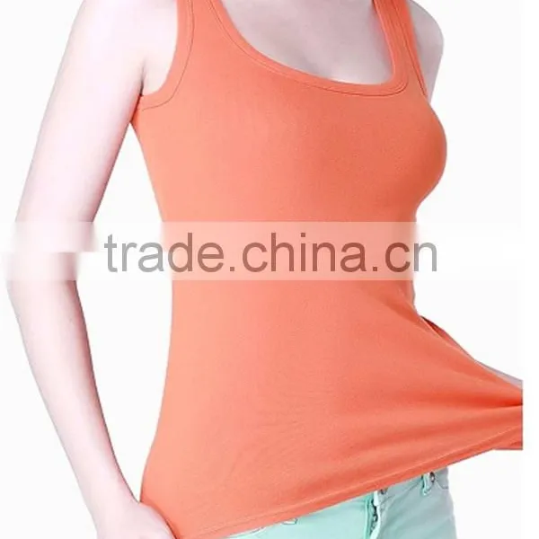 2015 Ladies Sleeveless Summer Cotton Vest With Quick Dry and Moisture Transfer Function photo-3