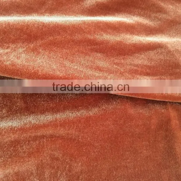 2015 New Product Plain Dyed 6%spandex+94%polyester Velour Fabric photo-3