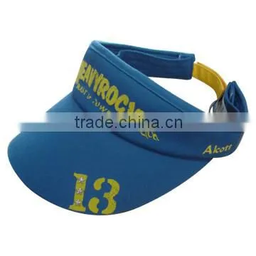 Custom Design Flock Printing Fashion Sun Visor Cap,wide Brim Sun Visor Cap