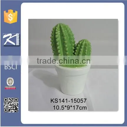Funny Porcelain Cactus Figurine Home Decoration photo-4