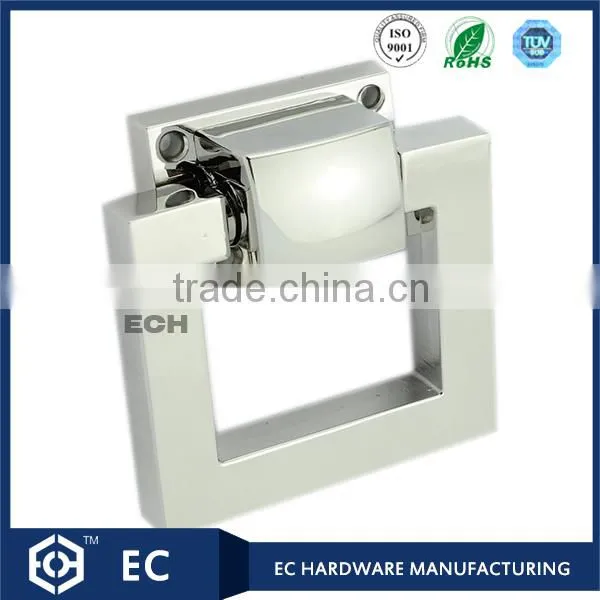 Chrome Finish Square Zinc Alloy Door Knocker