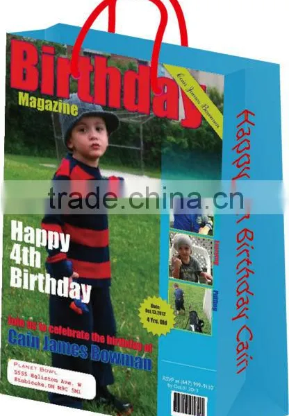 Custom Logo Printed Paper Bags for Birthday, Events, Marriages, Promotions