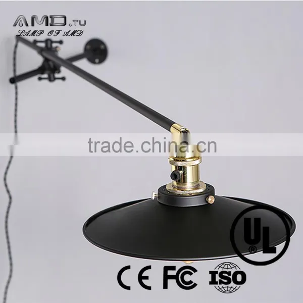 Wall Light Antique Retro Black Adjustable Wall Lamp Led With A19 Light Bulb Interior Wall Led Light photo-4