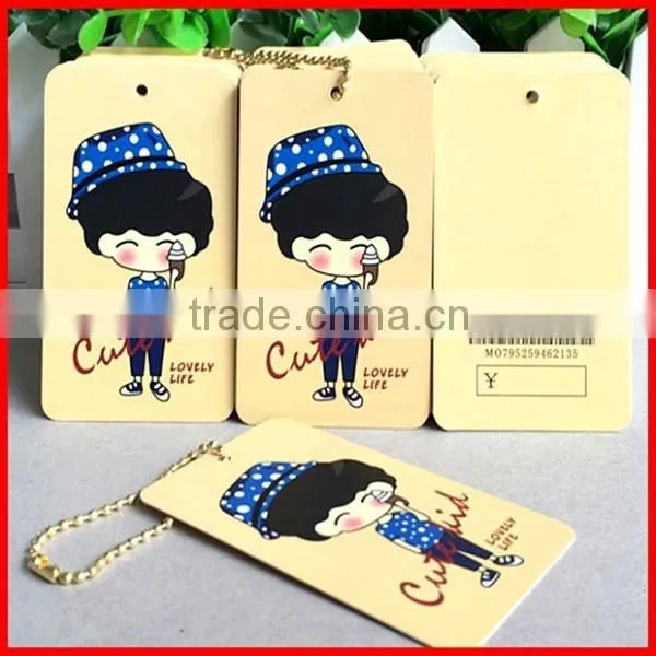 2014 Hot Sale New Design Custom Paper Print Recyclable Fancy Garment Hang Tags photo-5