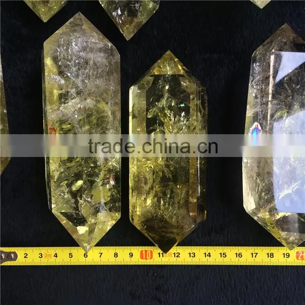 Natural Genuine Citrine Quartz Healing Crystal Pillars Points Wholesale photo-3