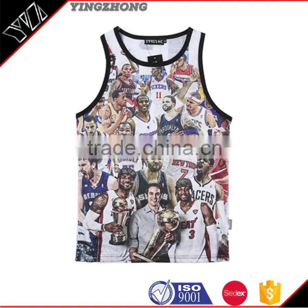 Yingzhong Garmens Custom Mens Sublimation All Over Print Tank Tops, Training Vest photo-6