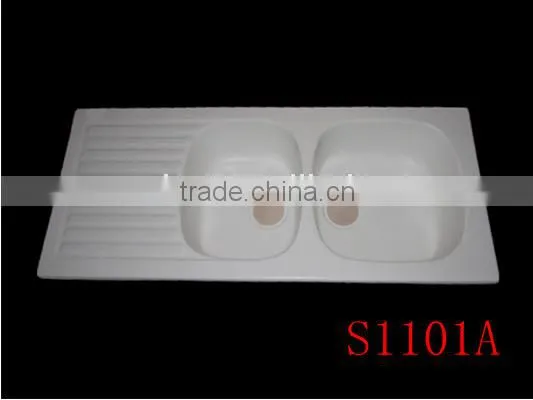 Modified Acrylic Material Kitchen Sink, Resin Stone Kitchen Sink,solid Surface Double Bowl Kitchen Sink photo-6
