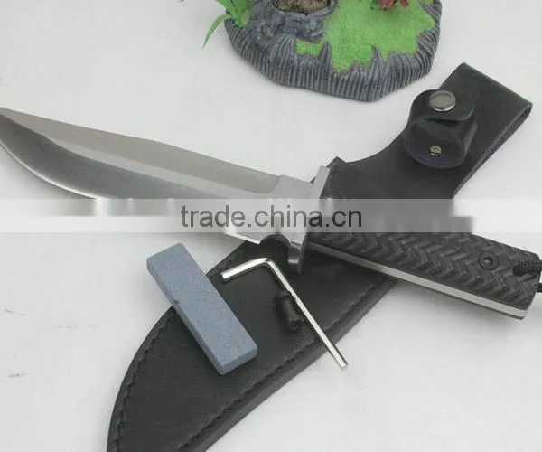 OEM G10 Handle Combat Knife With Sharpener Stone photo-6