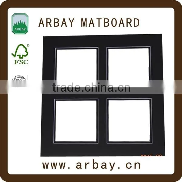 Wholesale 45 Degree Beveled Cut Die Black Mats Matt Matted for Photo Frame Deco photo-2