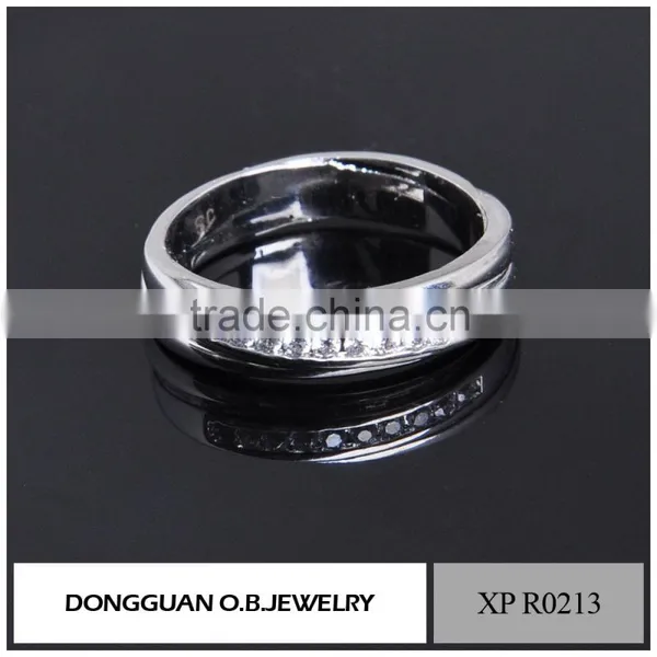 Fashion Women Wedding Ring Stainless Steel Single Cubic Zirconia Classic Engagement Ring photo-3