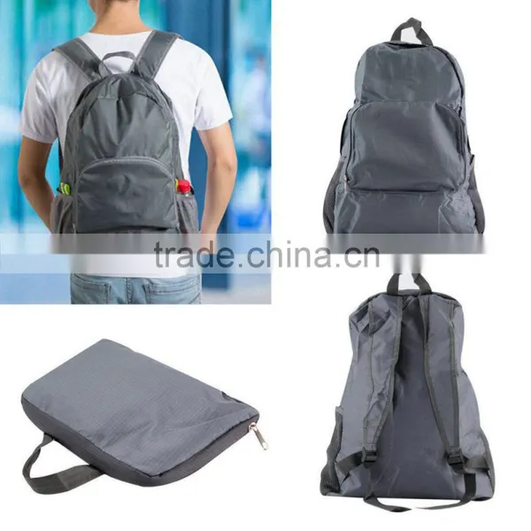 Nylon Foldable Portable Zipper Travel Hiking Backpack Outdoor Shoulder Bags photo-6