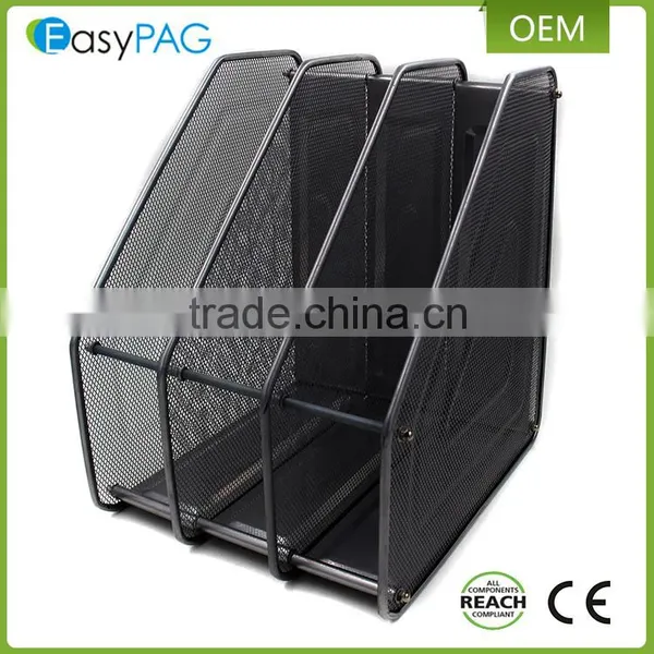 EasyPAG 3 Compartment Assemble Metal Wire Mesh Desktop Magazine Rack photo-2