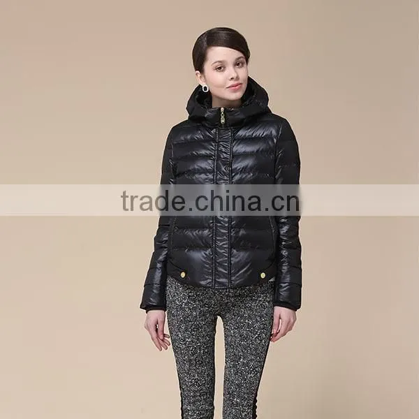 Lady's Fashion Dark Women Down Jacket for the Winter photo-3