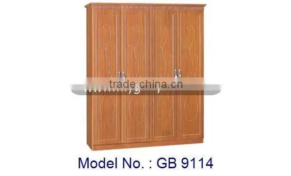 Simple Special Designs Wardrobe 4 Doors Without Mirror, Modern Bedroom Furniture, Laminate Bedroom Wardrobe Designs, Simple