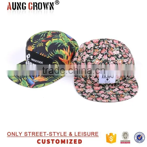 Design Your Own Floral 5 Panel Hat Cap photo-4