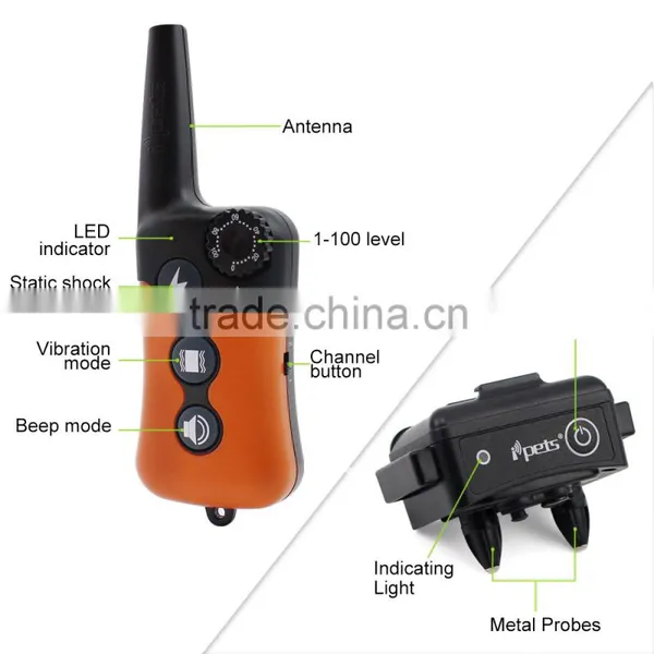 Ipets PET619-2 Hot Selling Vibration Shock Collar For Two Dogs photo-2