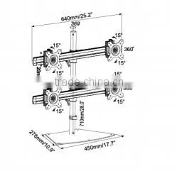 15"-24"monitor Riser Stand Monitor Mount Monitor Arm photo-3