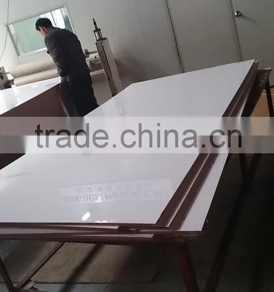 High Gloss White Color Pvc Mdf Board for Kitchen Cabinet Door